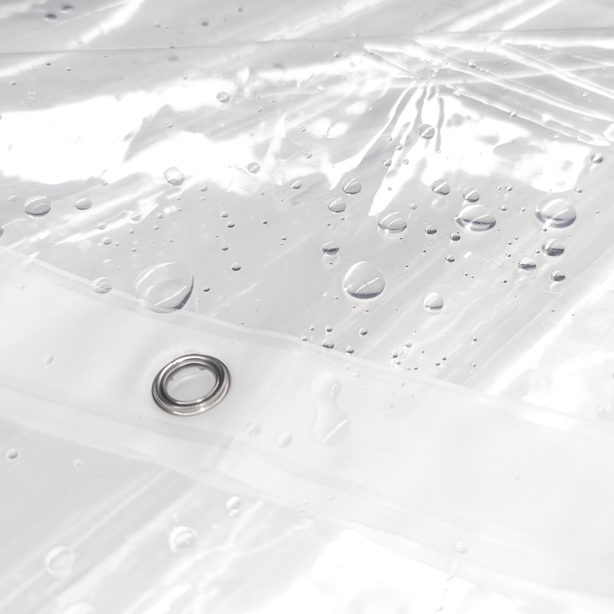 Barossa Design PEVA Clear Plastic Shower Curtain Liner Lightweight with 3 Magnets, Waterproof -72" x 72"