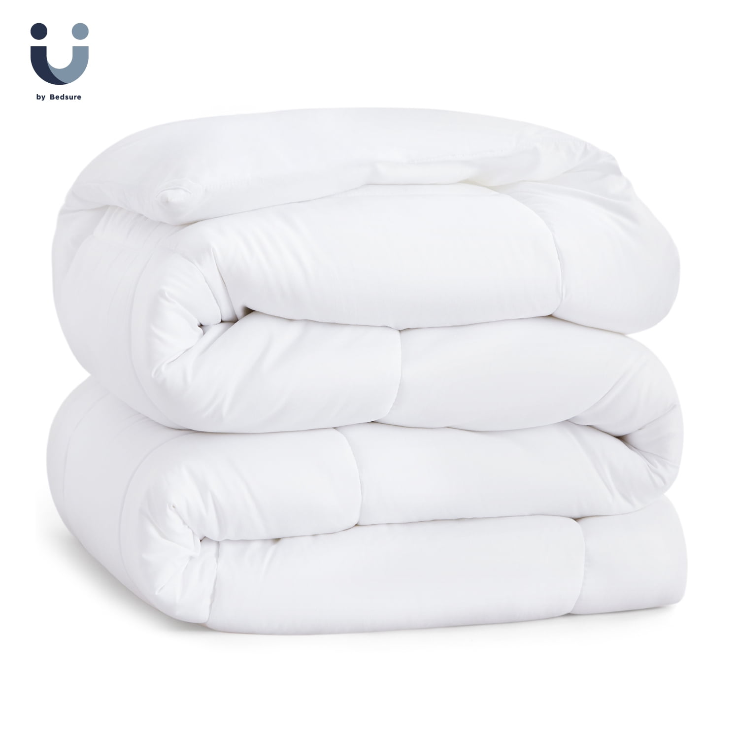 U by Bedsure Queen Comforter Duvet Insert, All Season Down Alternative, Fluffy Soft Bedding, Machine Washable with 8 Corner Tabs (White, 88x88 Inches)