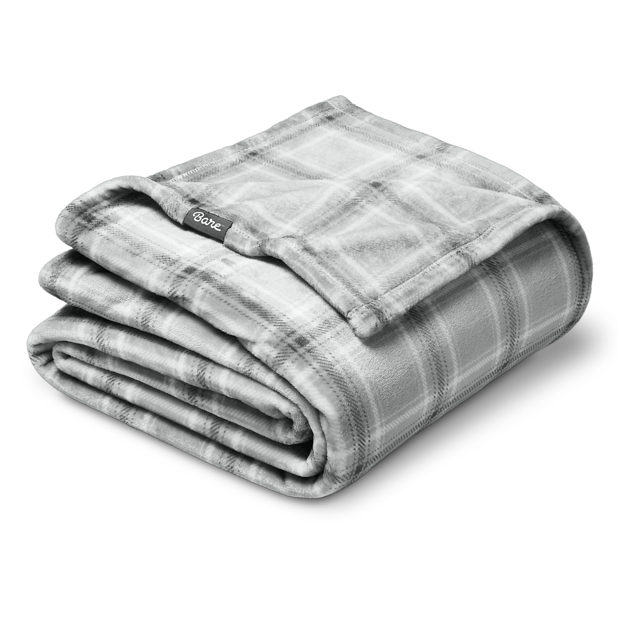 Bare Home Microplush Fleece Blanket - 300 GSM - Fuzzy Microfleece - Soft & Plush - Full/Queen, Gray