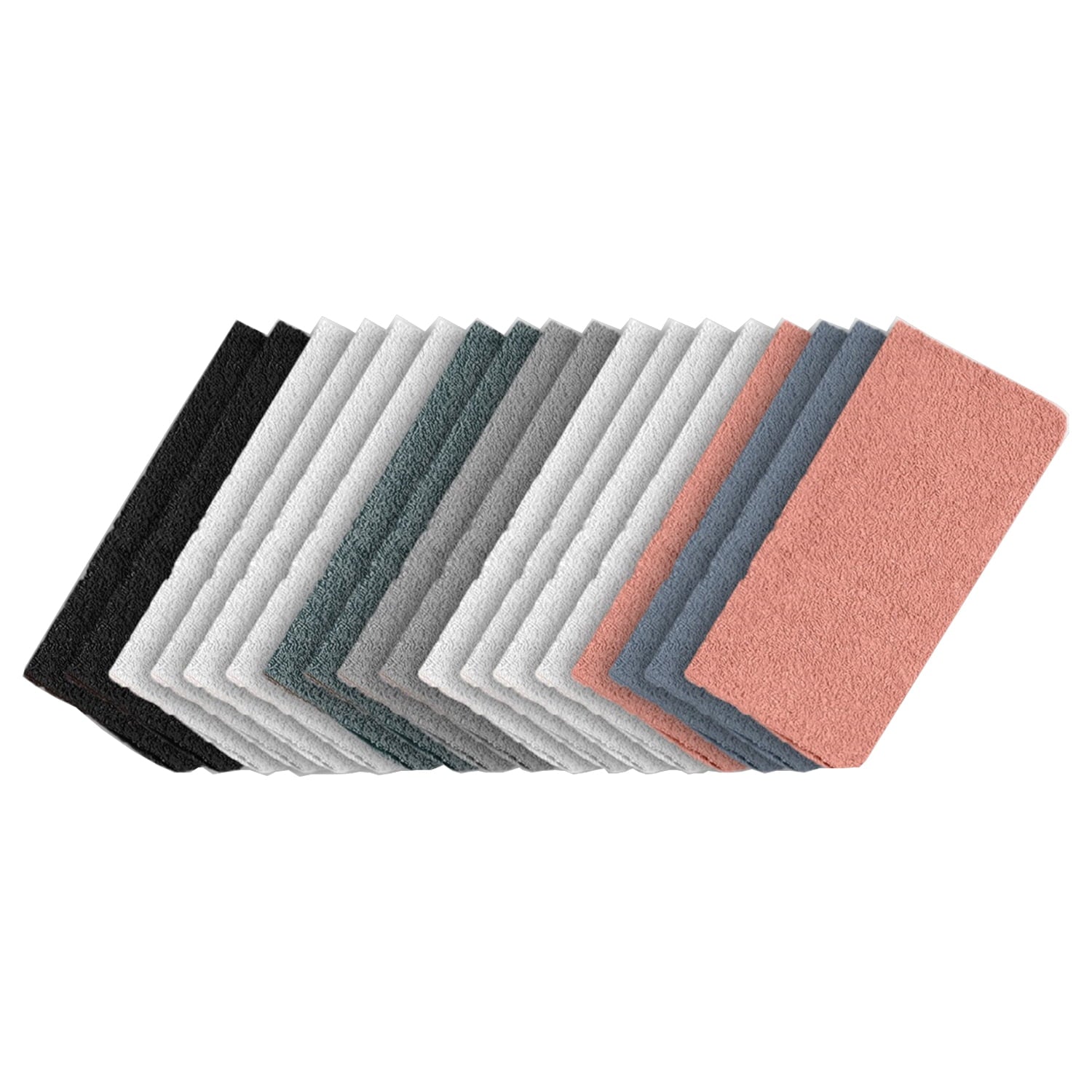 Mainstays 18-Pack Washcloth Bundle, Grey Multi