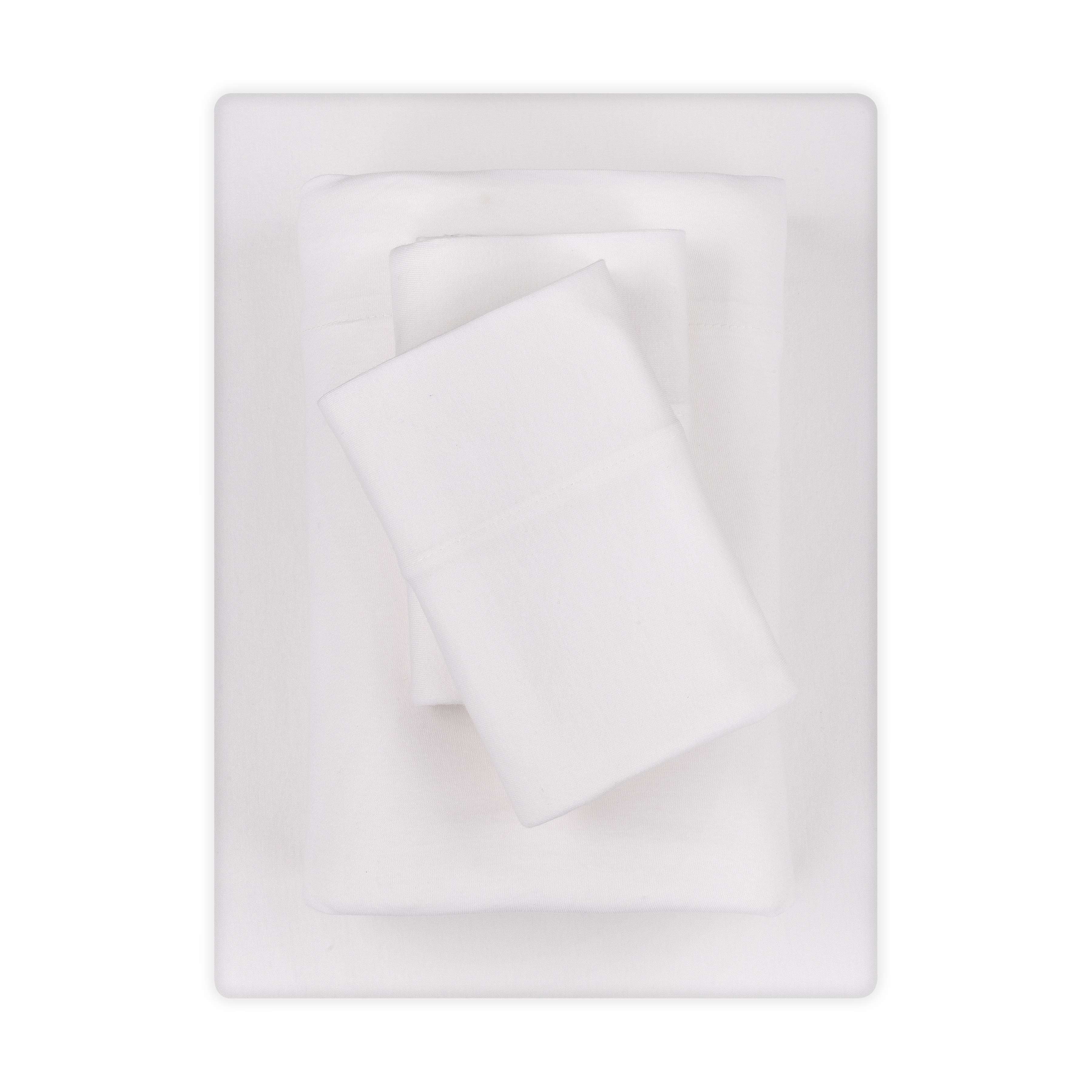 Mainstays Cotton Rich Extra Soft Jersey Bed Sheet Set, Queen, Charcoal, 4 Pieces