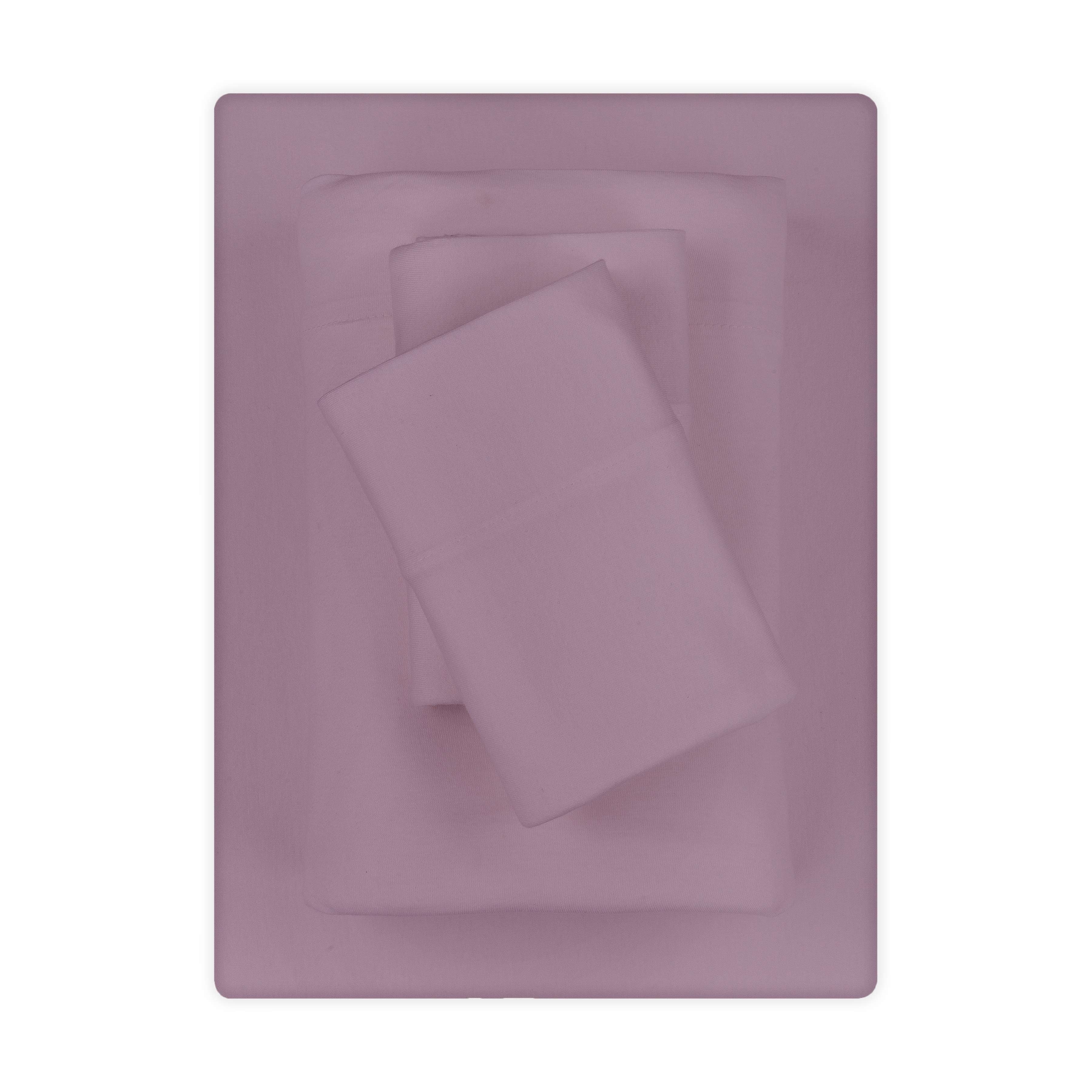 Mainstays Cotton Rich Extra Soft Jersey Bed Sheet Set, Queen, Charcoal, 4 Pieces