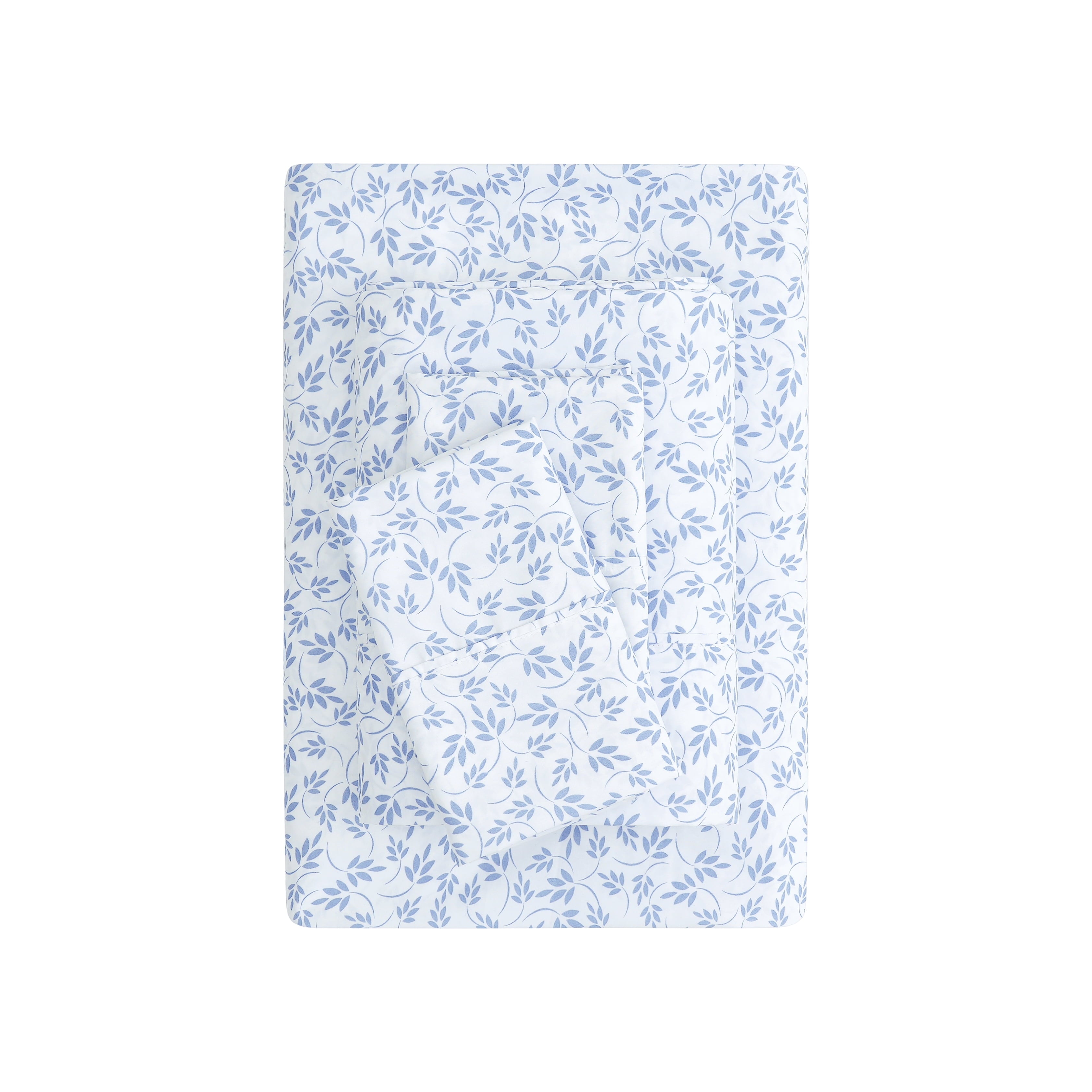 Mainstays Super Soft Brushed Microfiber Bed Sheet Set, Arctic White, Queen, 4 Piece