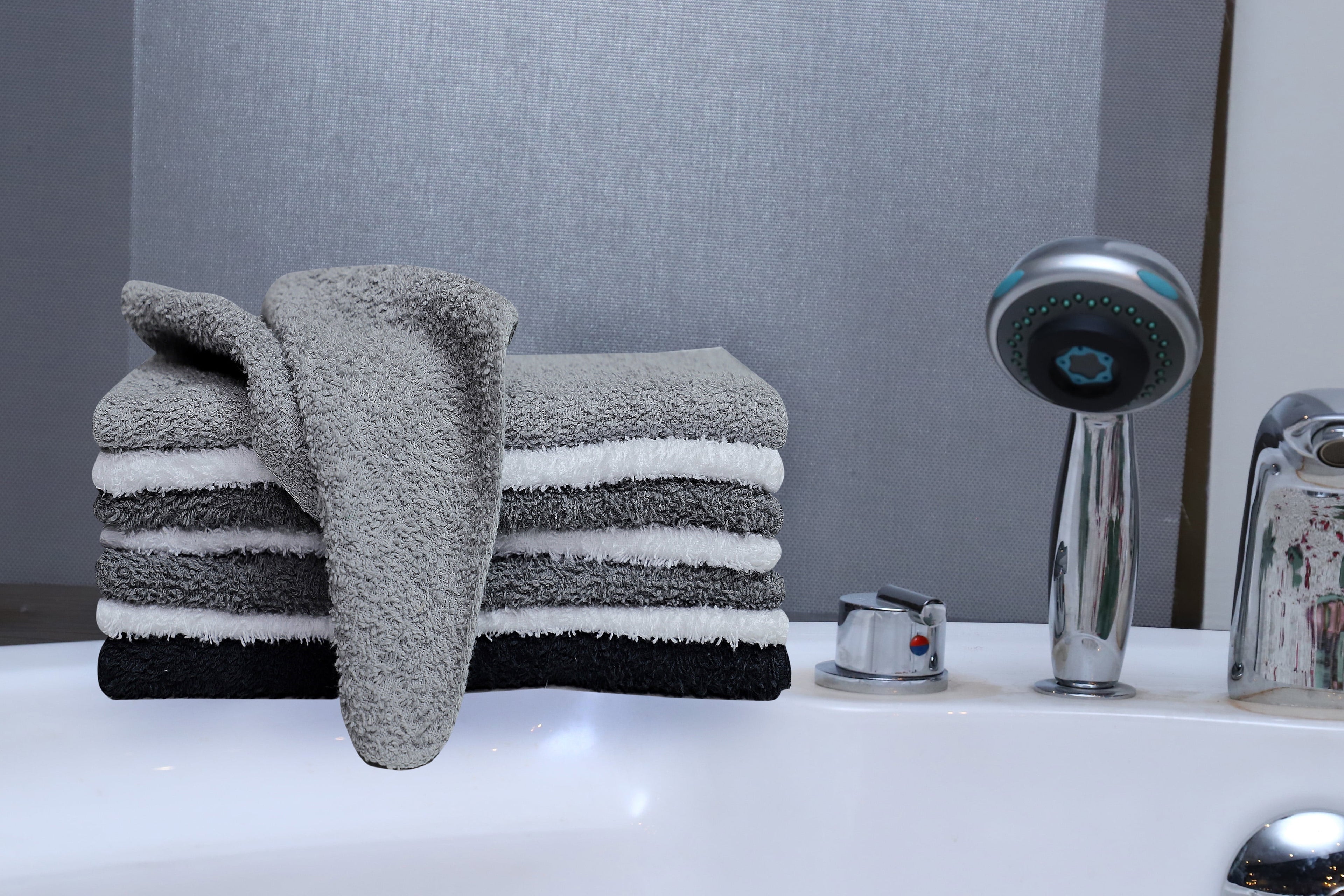 Mainstays 18-Pack Washcloth Bundle, Grey Multi